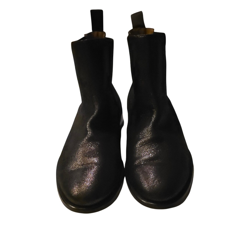 M.Gemi Metallic Bronze Leather Chelsea Boots Women's 9.5 EU 40 Made in Italy Lux